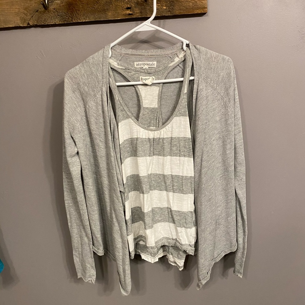 Cardigan/tank top combo